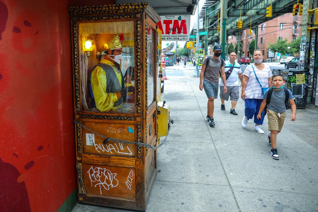 Photo of the Zoltar fortunetelling machine in Bushwick